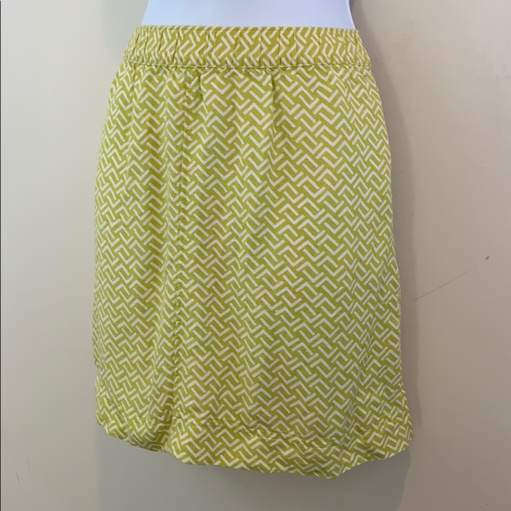 Merona Green Geo Linen Mini Skirt Sz XS. NEW - Picture 3 of 8